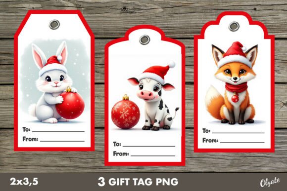 Download Christmas Gift Tag PNG. Cute Animal Lab - Gift tag png Collection