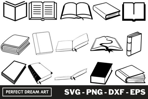 Download Book Silhouette Bundles - Book silhouette Collection