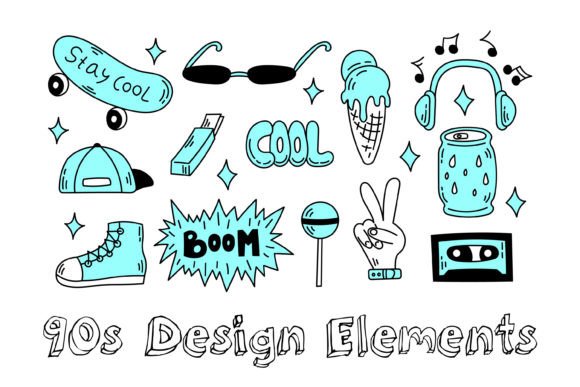 Download 90s Design Elements - Design elements Collection