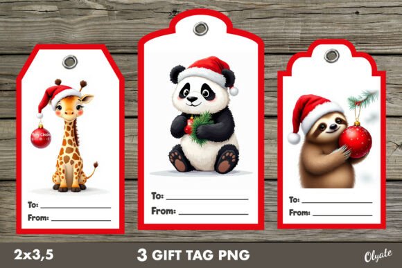 Download Christmas Gift Tag PNG. Cute Animal - Gift tag png Collection