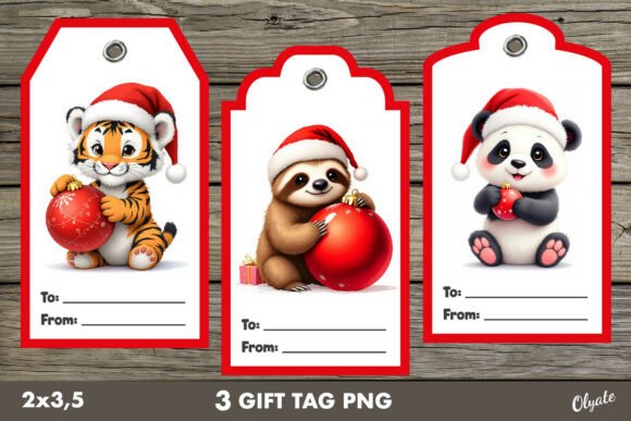Download Christmas Gift Tag PNG. Cute Animal - Gift tag png Collection