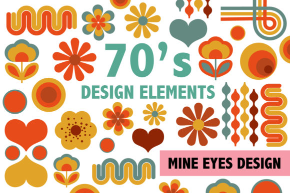 Download 70's Design Elements - Design elements Collection