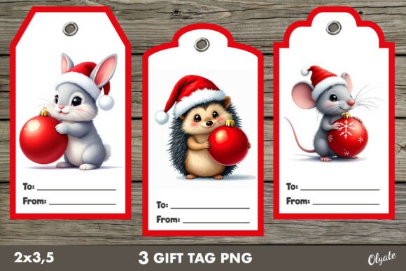 Download Christmas Gift Tag PNG. Cute Animal - Gift tag png Collection